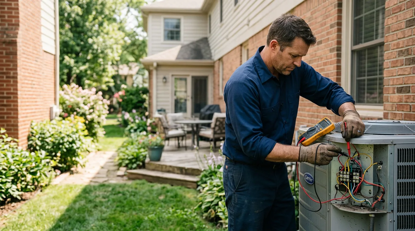 HVAC technician working near Oblong, IL